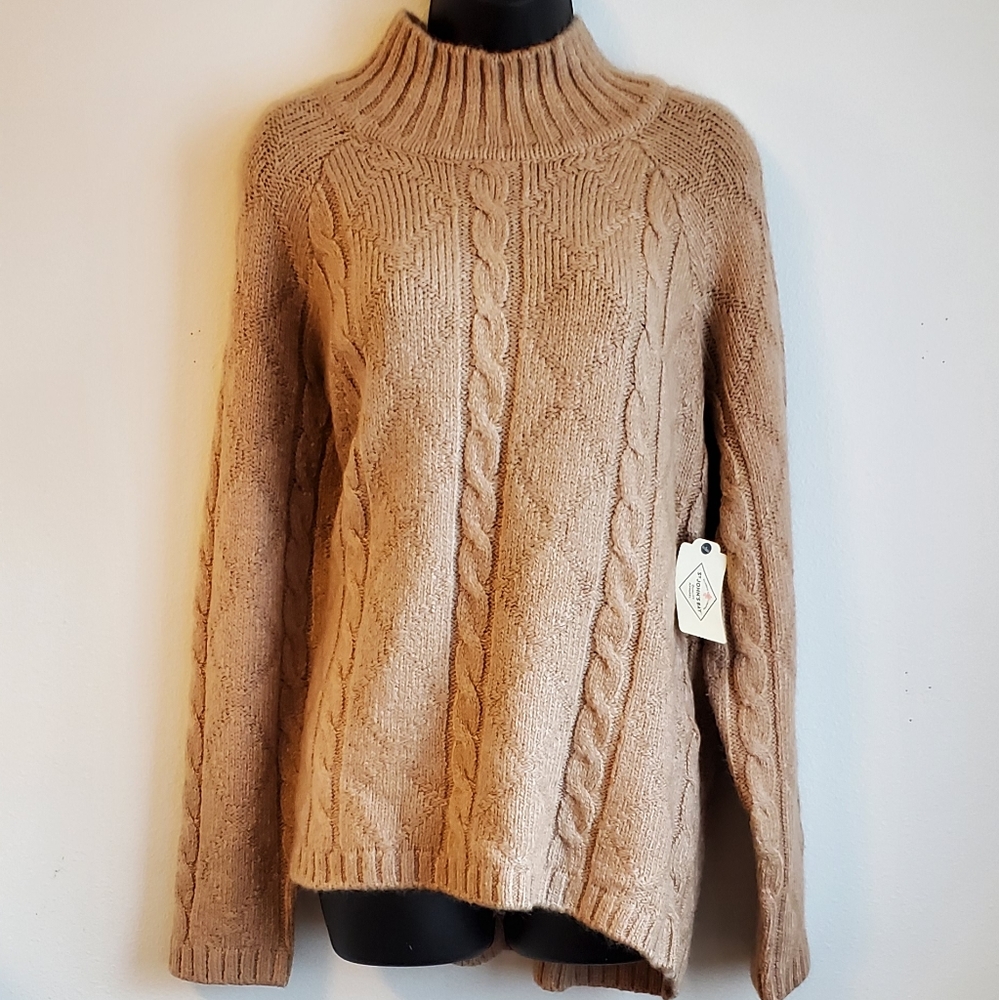 Cable Mock-neck Sweater NWT